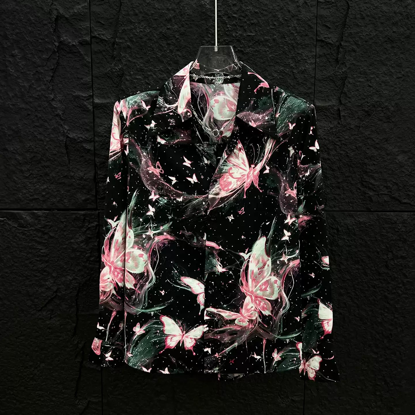 Pink Butterfly Rhinestone Shirt