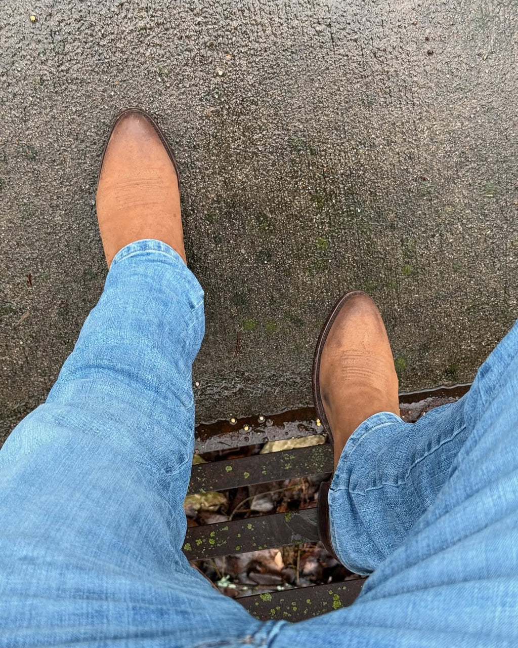 Men's Vintage Suede Cowboy Boots