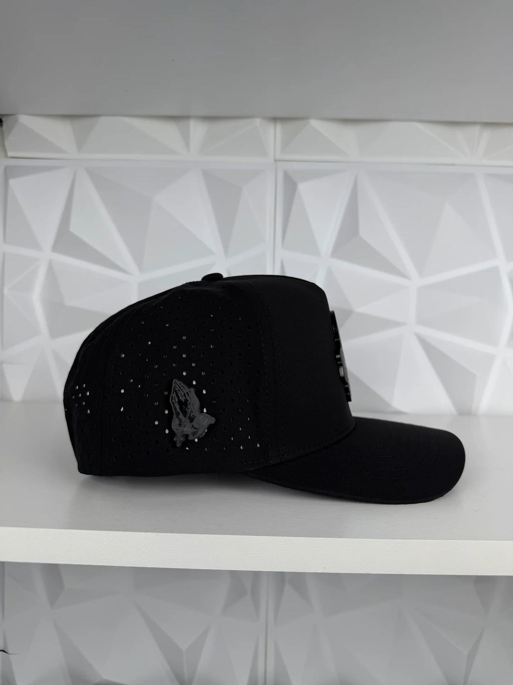 San Judas Black Plate SnapBack Cap-Black