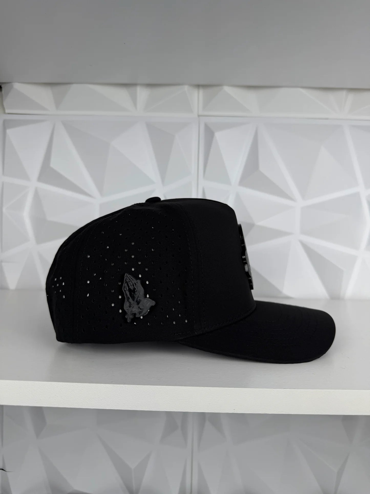 San Judas Black Plate SnapBack Cap-Black