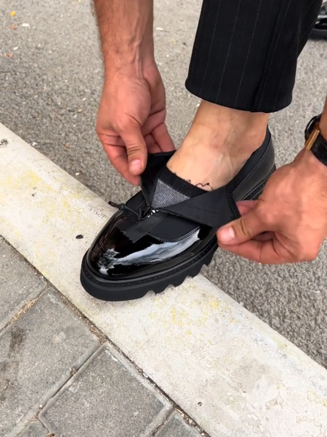 Unique Leather Patchwork Loafers