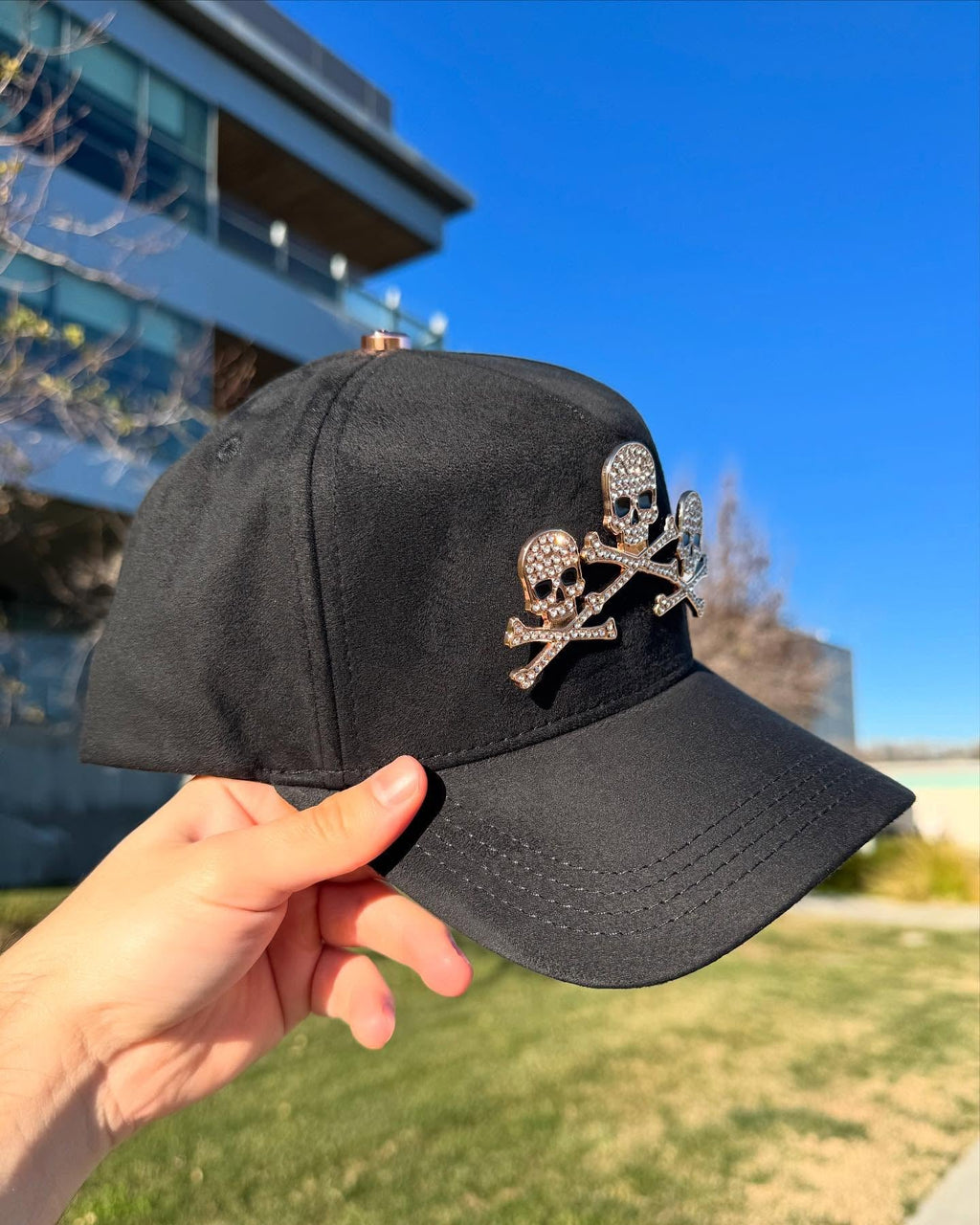 Rose Gold Skull Cap