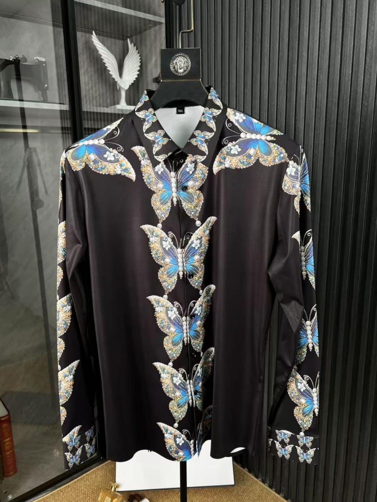 Light Luxury Blue Butterfly Shirt