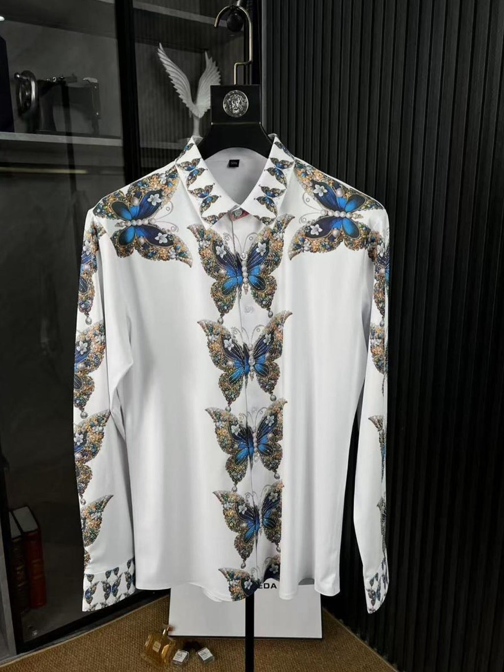 Light Luxury Blue Butterfly Shirt