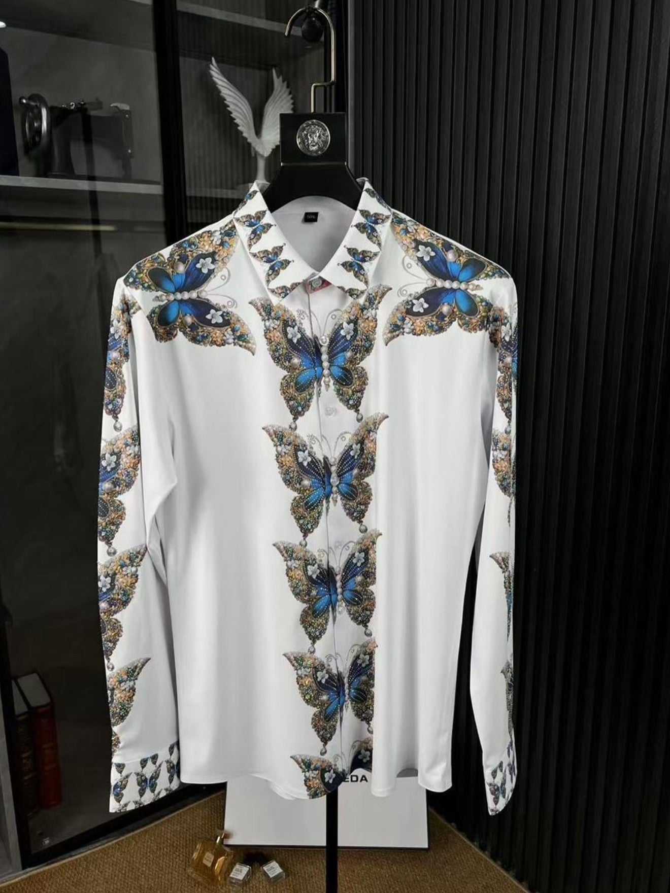 Light Luxury Blue Butterfly Shirt