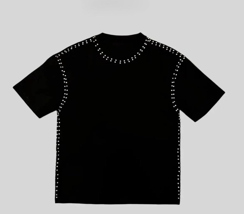 Men's Light Luxury Minimalist Rivet T-shirt