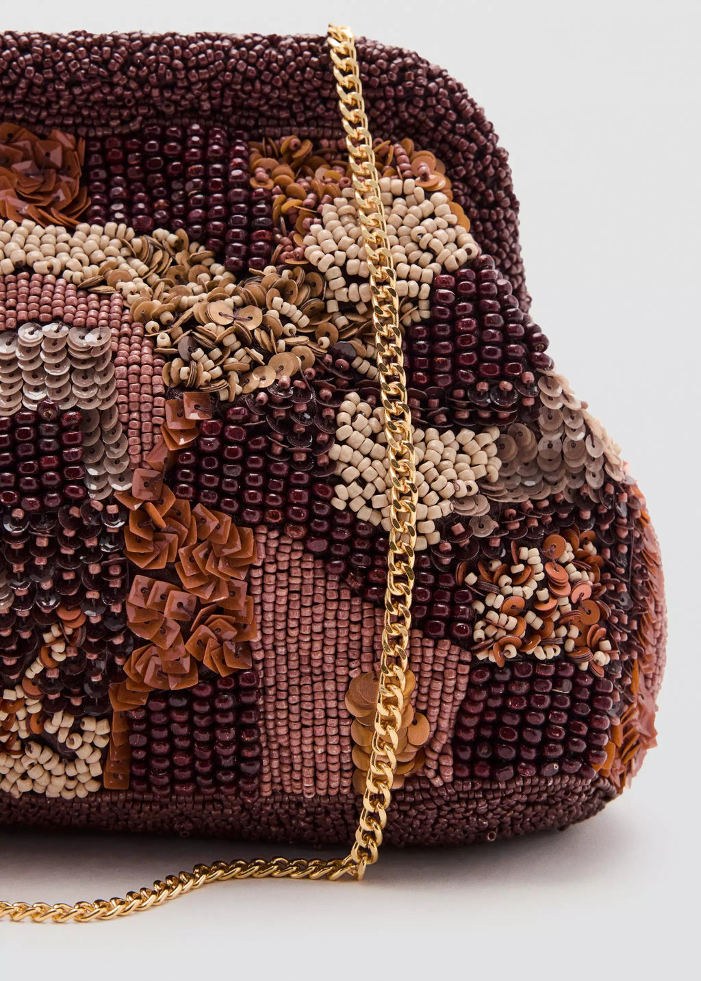 Multicoloured Beaded Clutch Bag