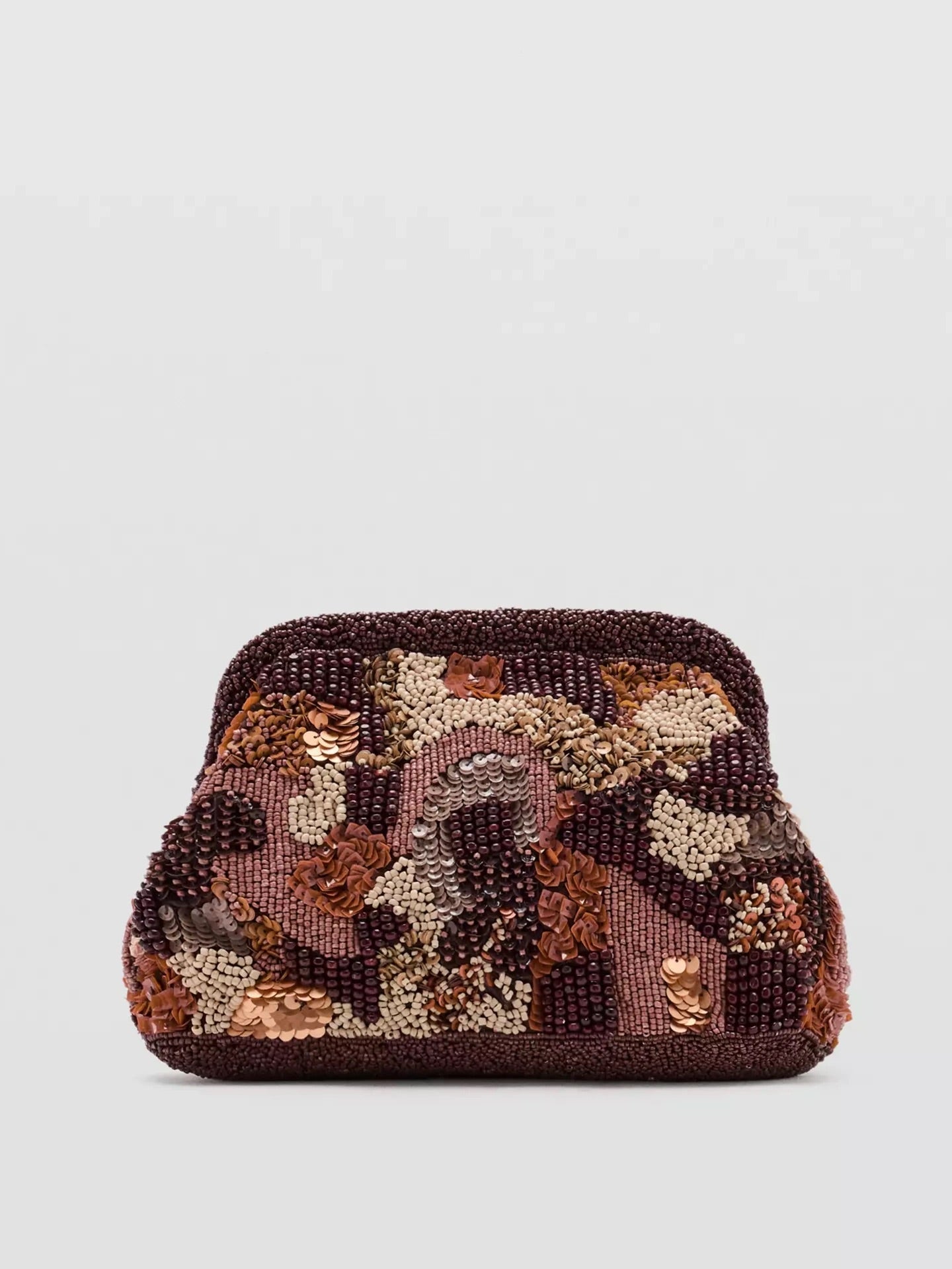 Multicoloured Beaded Clutch Bag