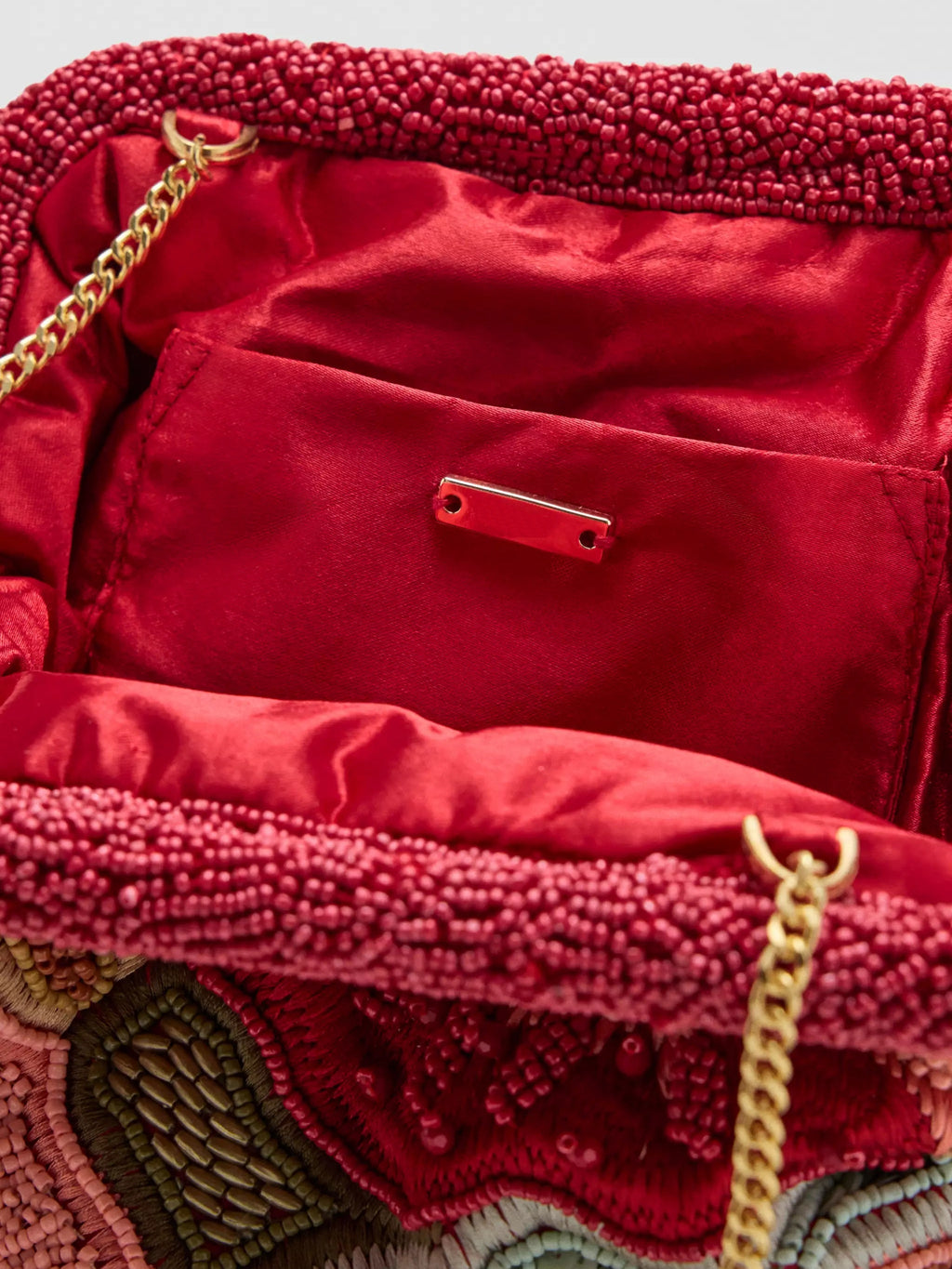 Multicoloured Beaded Clutch Bag