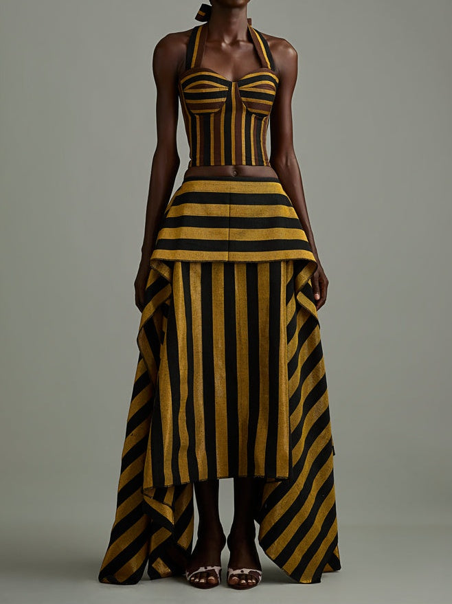 Gold Woven Skirt Sets