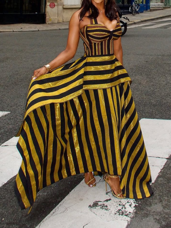 Gold Woven Skirt Sets