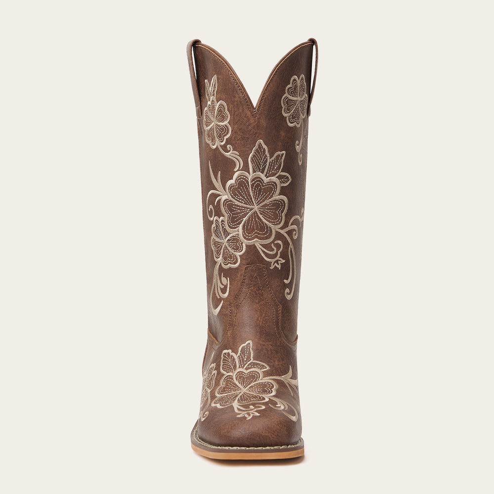 Floral Square Toe Cowgirl Boots