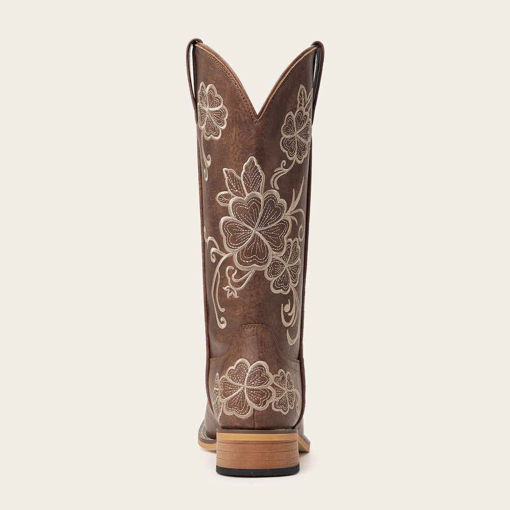 Floral Square Toe Cowgirl Boots