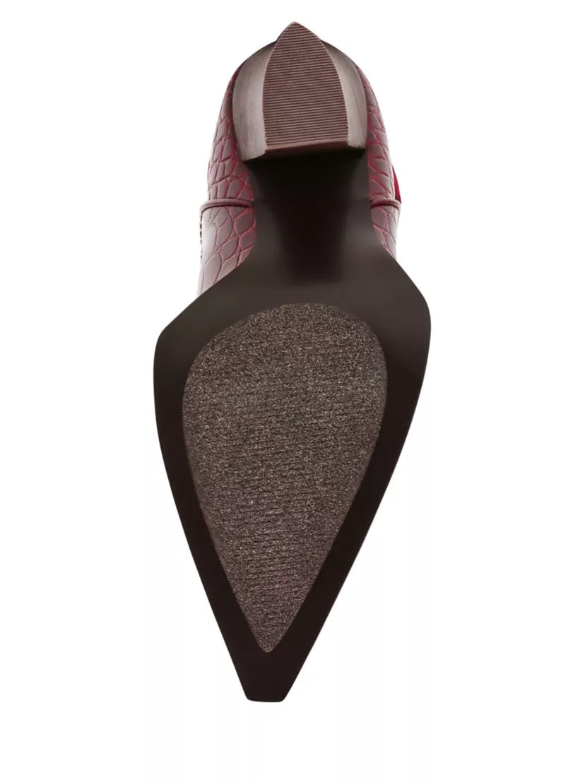 Knee-High High-Heel Western Cowboy Boots