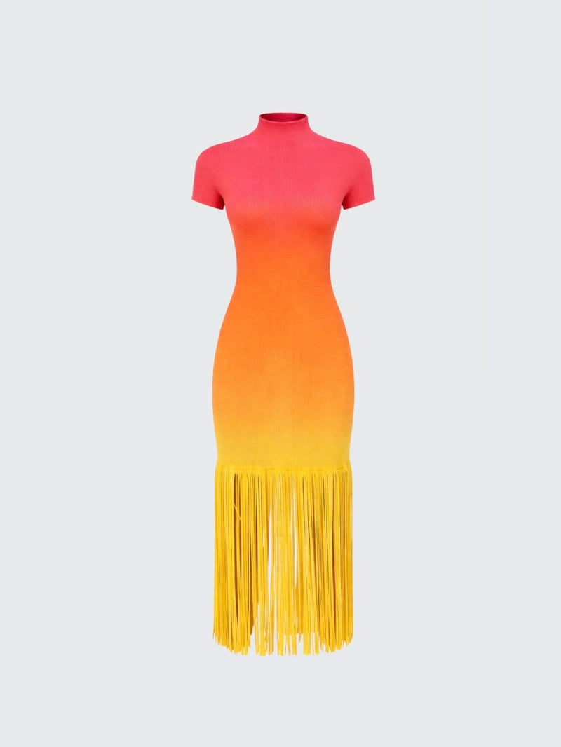 Fringe Knit Dress
