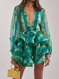 Sea Breeze Ruffle Mini Dress