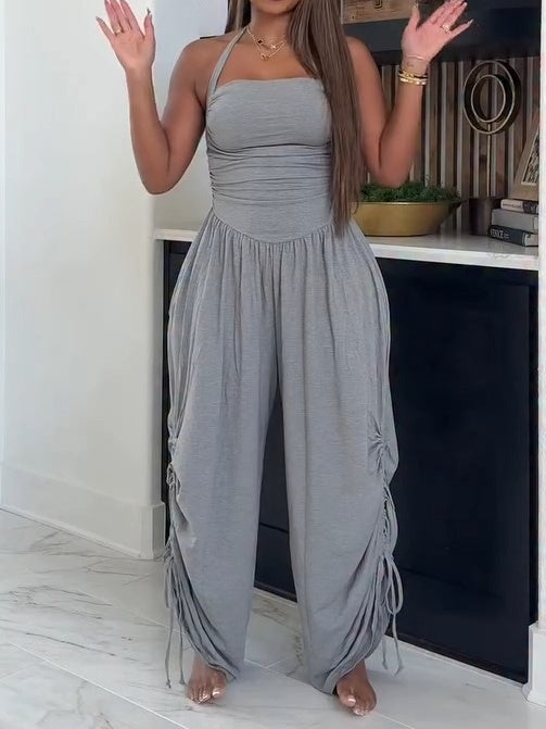 Strapless Wide-Leg Jumpsuit