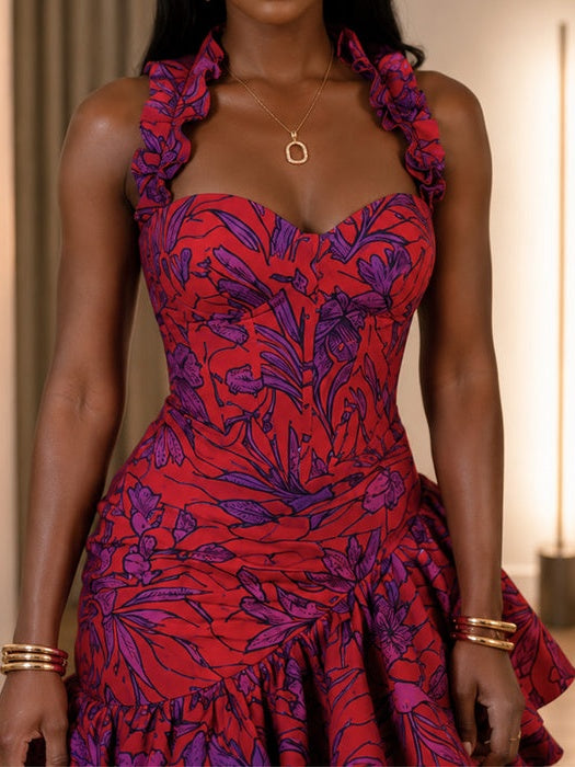 Marielle Bloom Tiered Maxi Dress