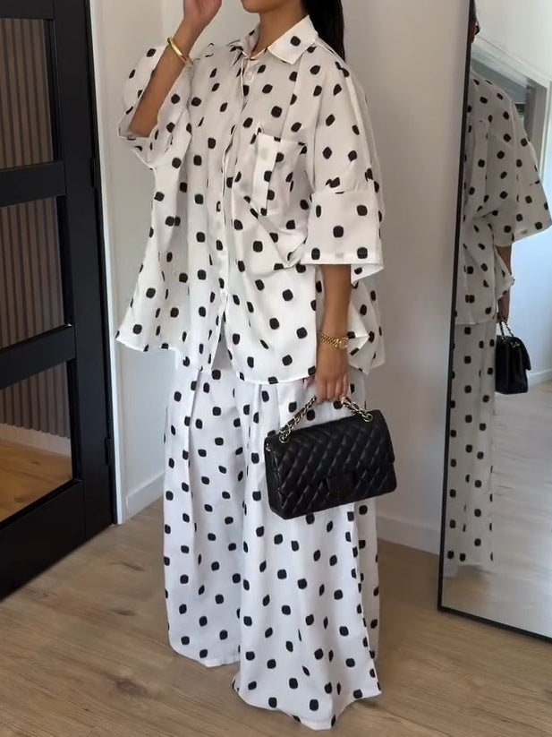 Polka-Dot Two-Piece Set