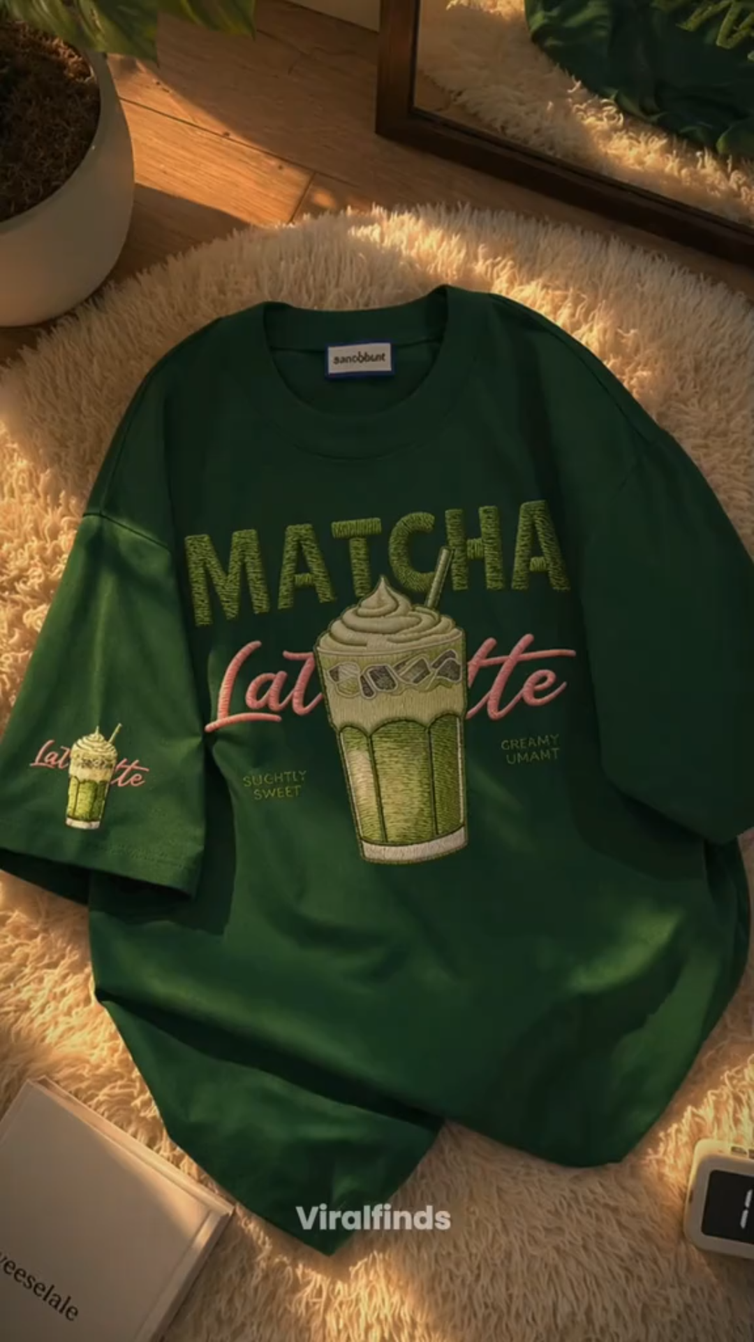 Bottle Green (Matcha) oversize drop shoulder t-shirt