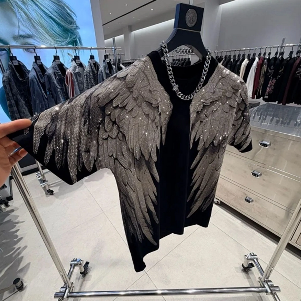 Men's Fashion Shiny Loose Casual Versatile Short-Sleeve T-Shirt