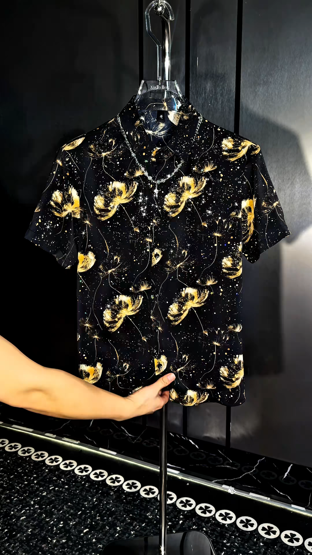 Gold Dandelion Starry Sky Shirt