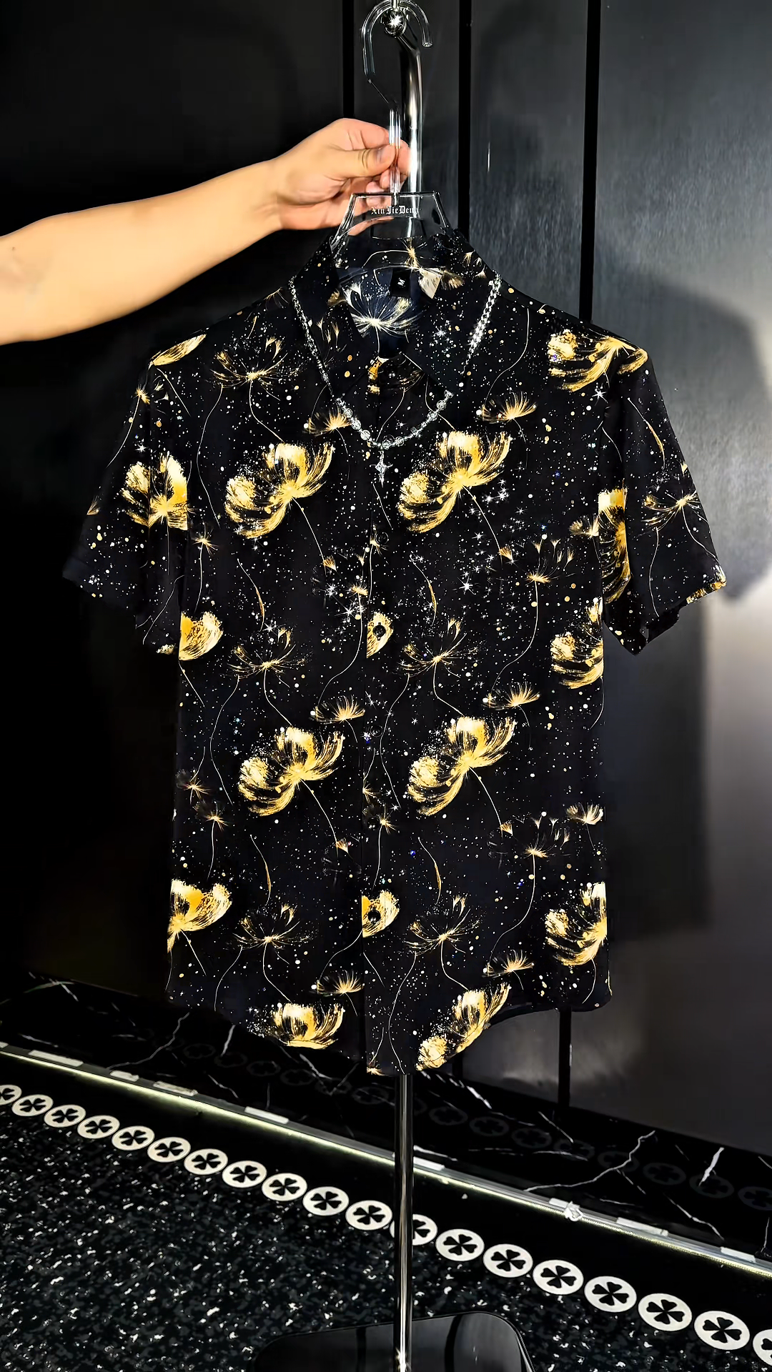 Gold Dandelion Starry Sky Shirt