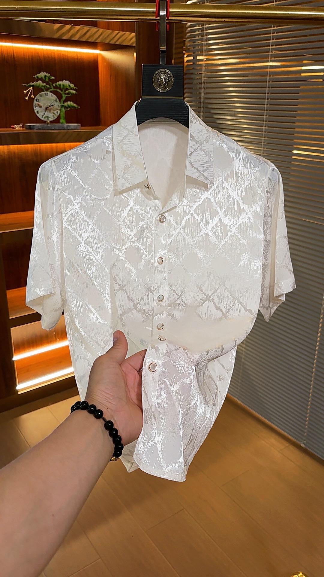 Luxury Ice Silk Plaid Shirt