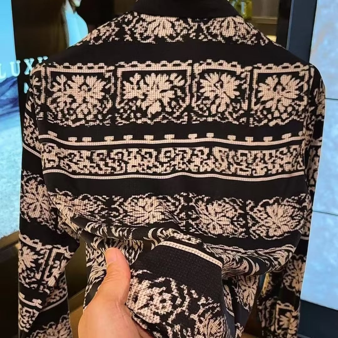 Men's Retro Print Shirt