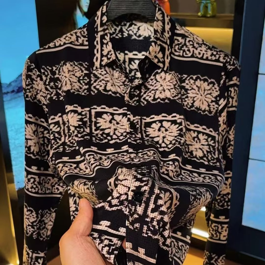 Men's Retro Print Shirt