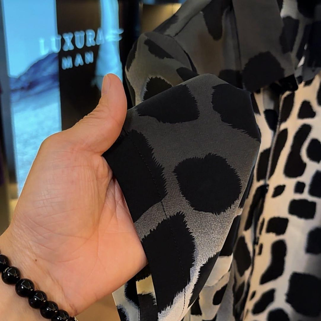 Men's Leopard Print Ice Silk Shirt