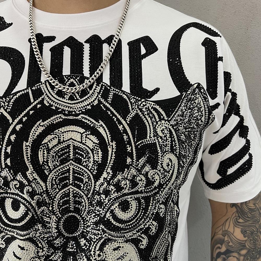 Cotton Rhinestone Tiger Tee