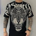Cotton Rhinestone Tiger Tee