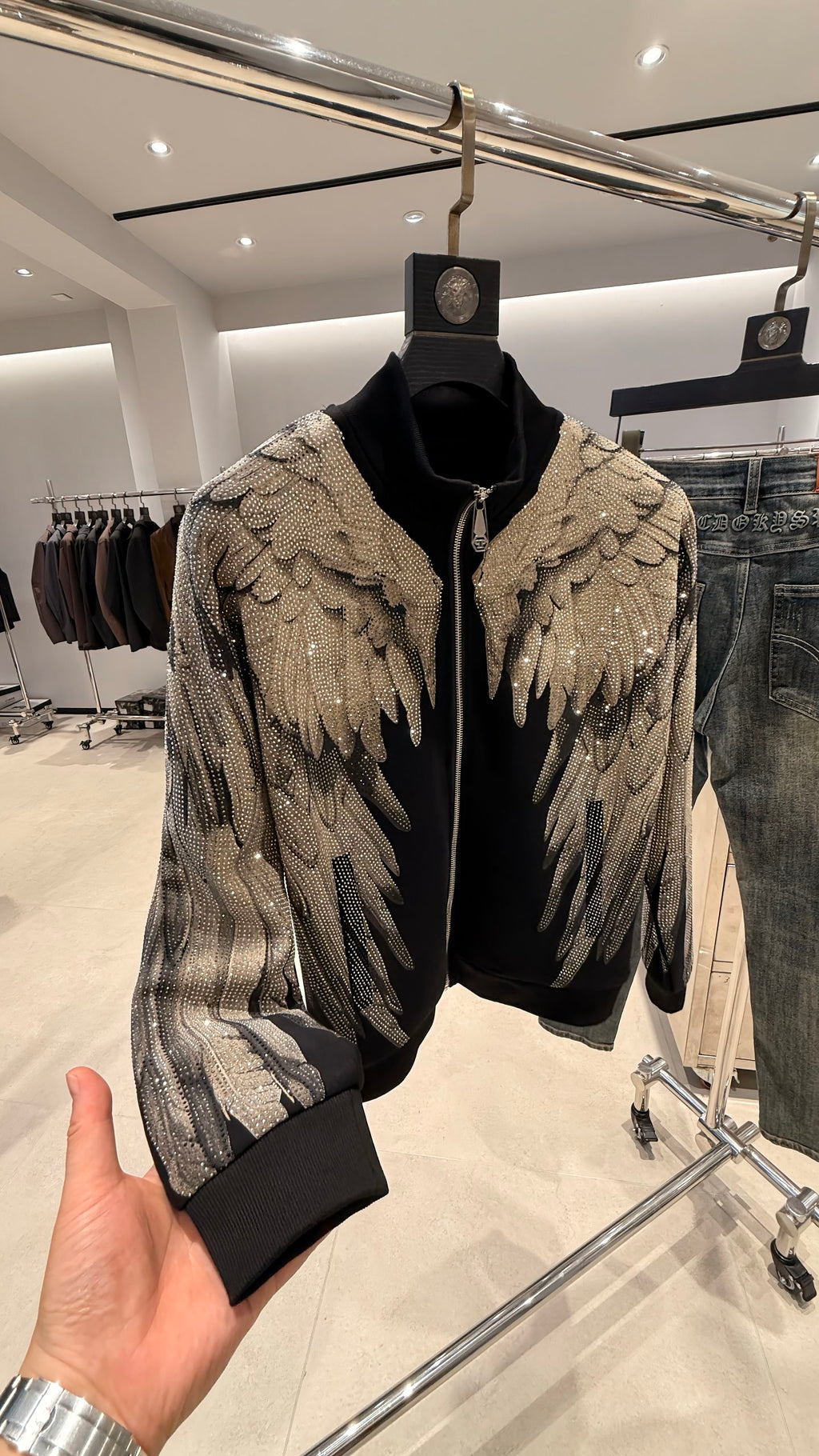 Fashion Rhinestone Wing Jacket