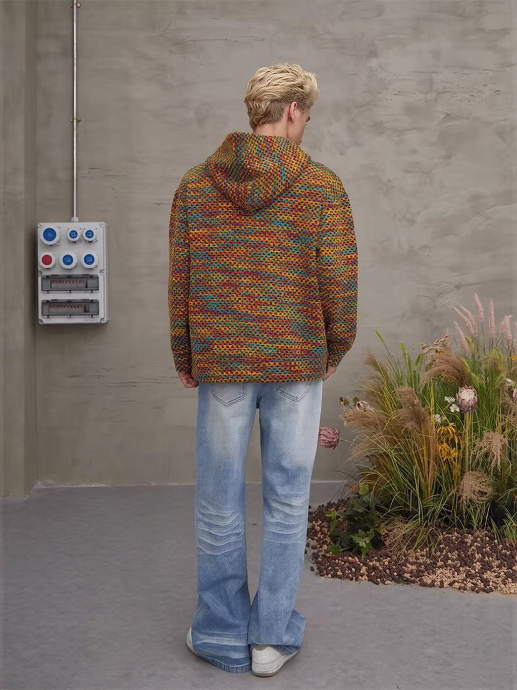 Colorful Knitted Hoodie