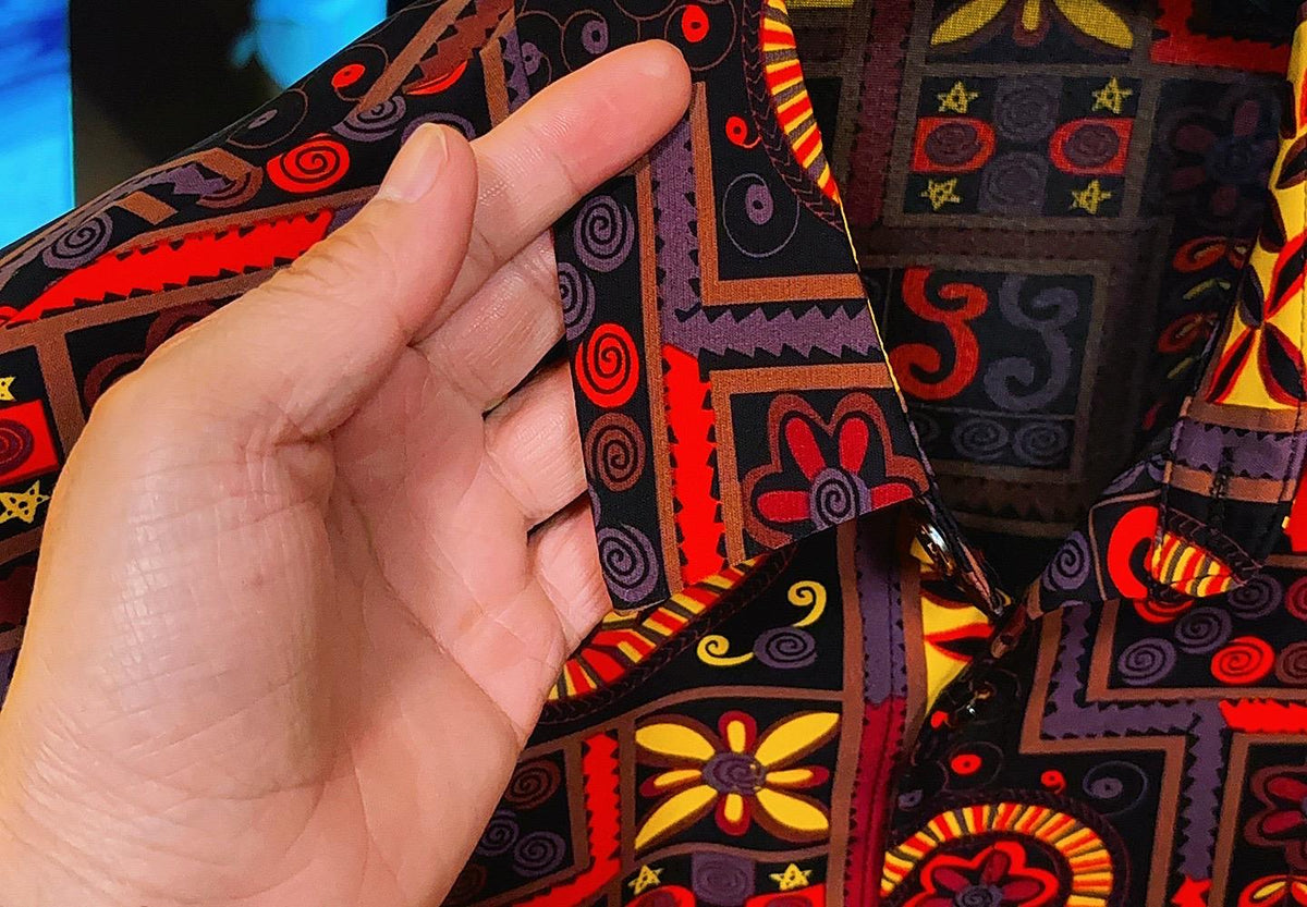 Red Vintage Casual Floral Shirt