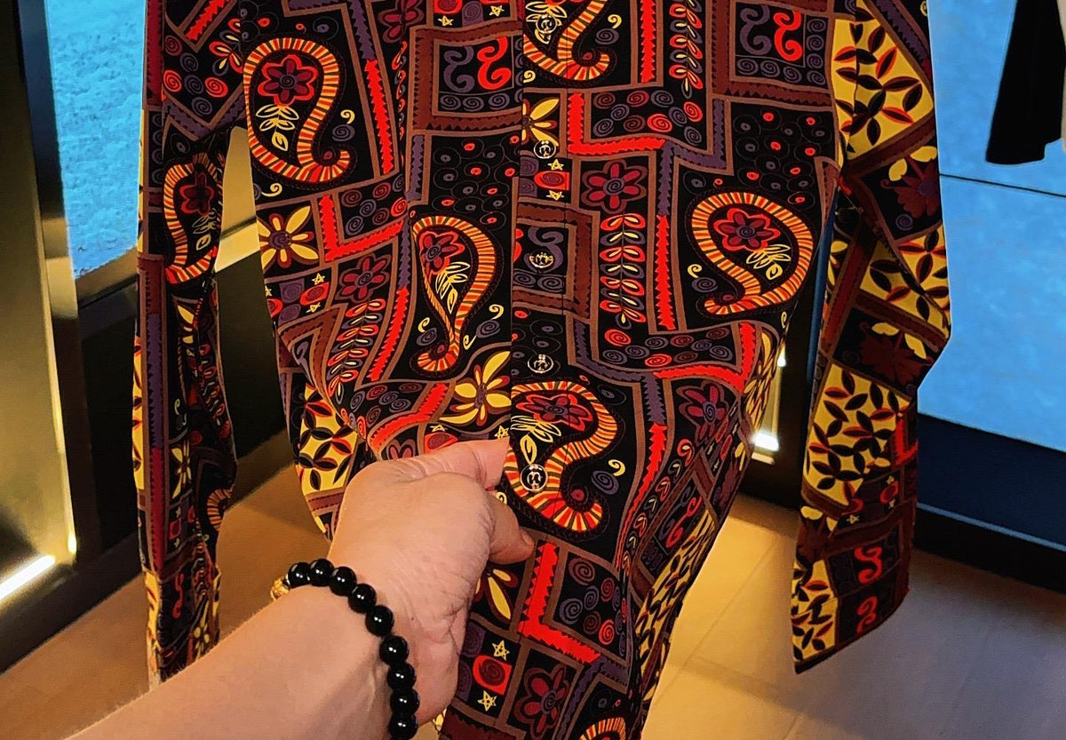 Red Vintage Casual Floral Shirt