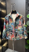 Underwater Coral Jacquard Shirt Jacket