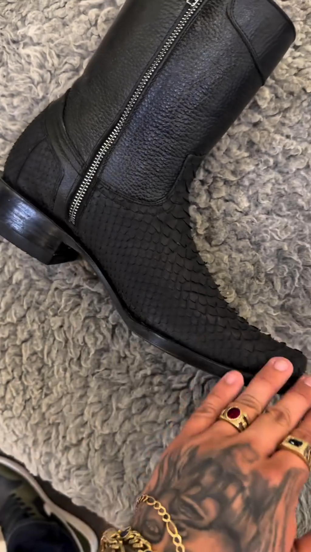 Men's Vintage Python Leather Cowboy Boots