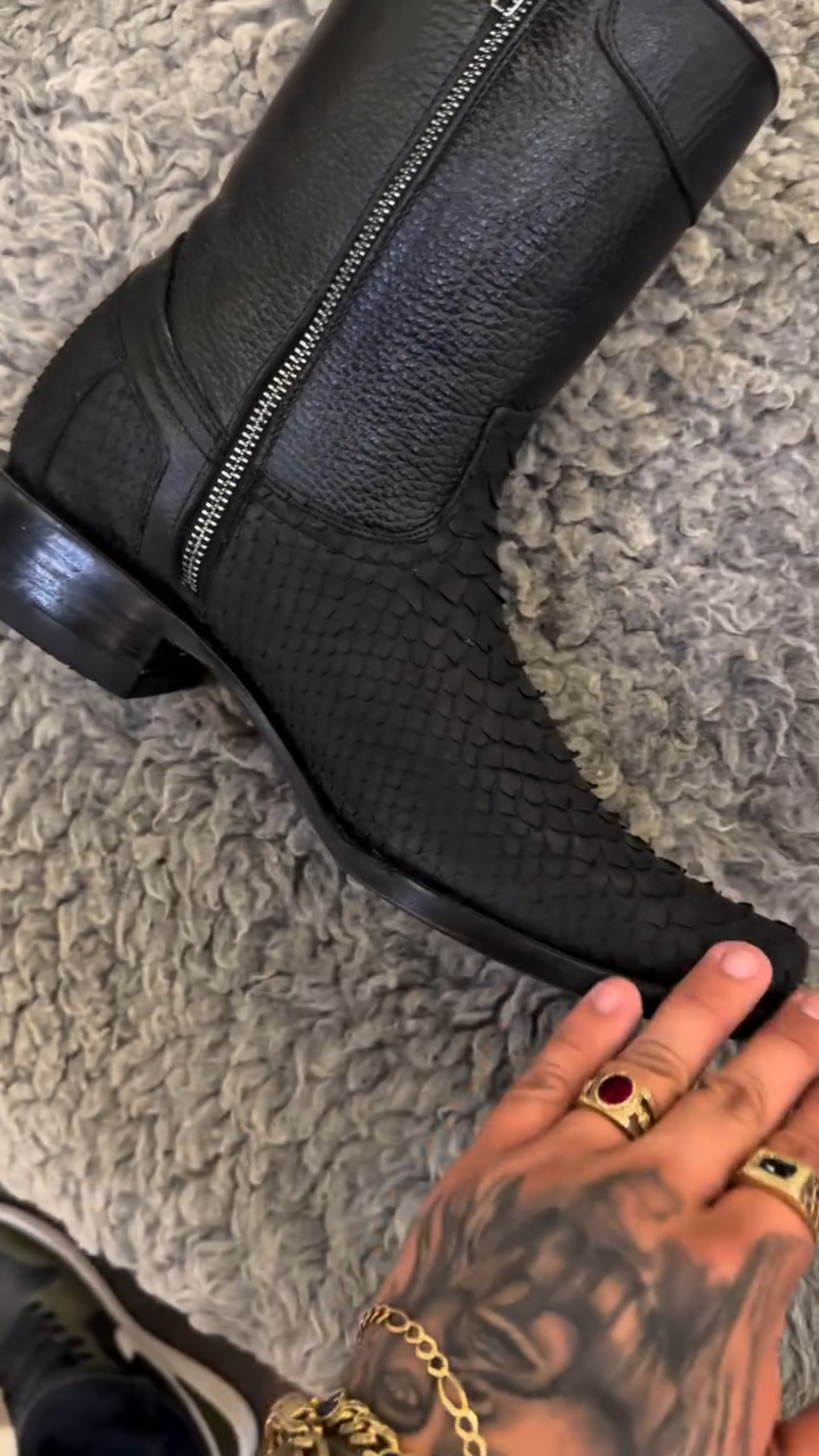 Men's Vintage Python Leather Cowboy Boots