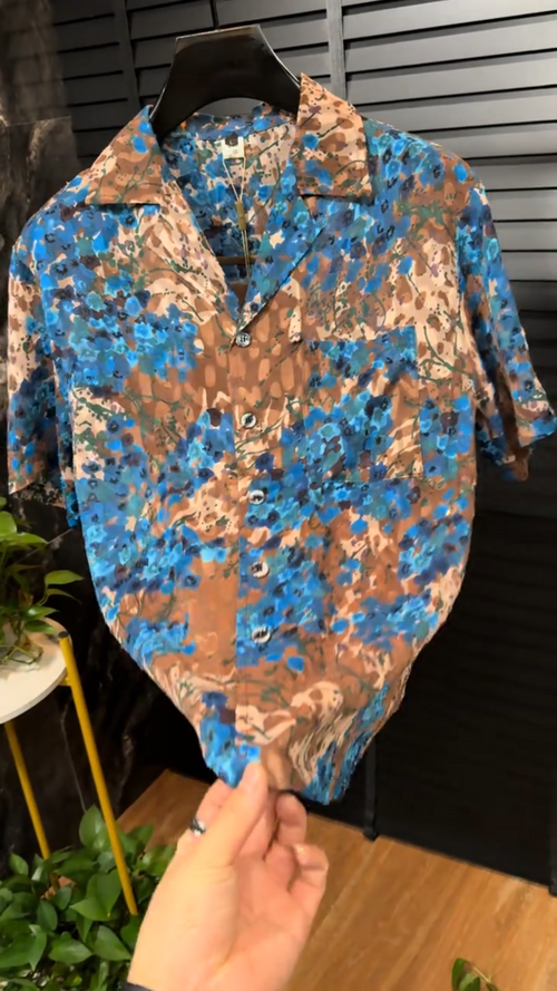 Affordable Luxury Watercolor Print Shirt