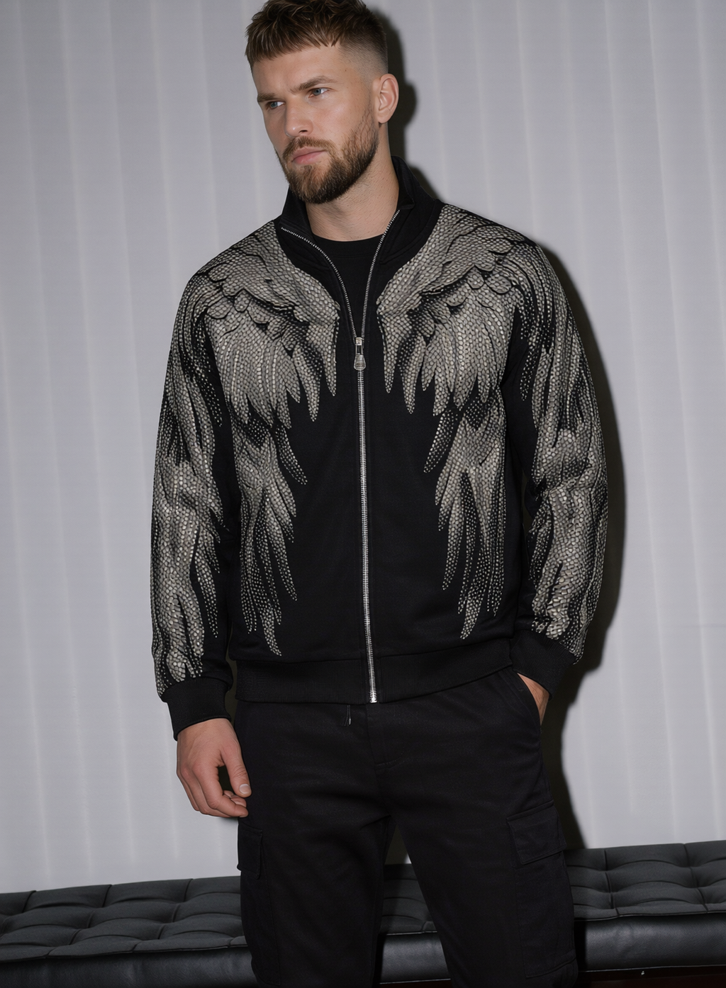 Fashion Rhinestone Wing Jacket