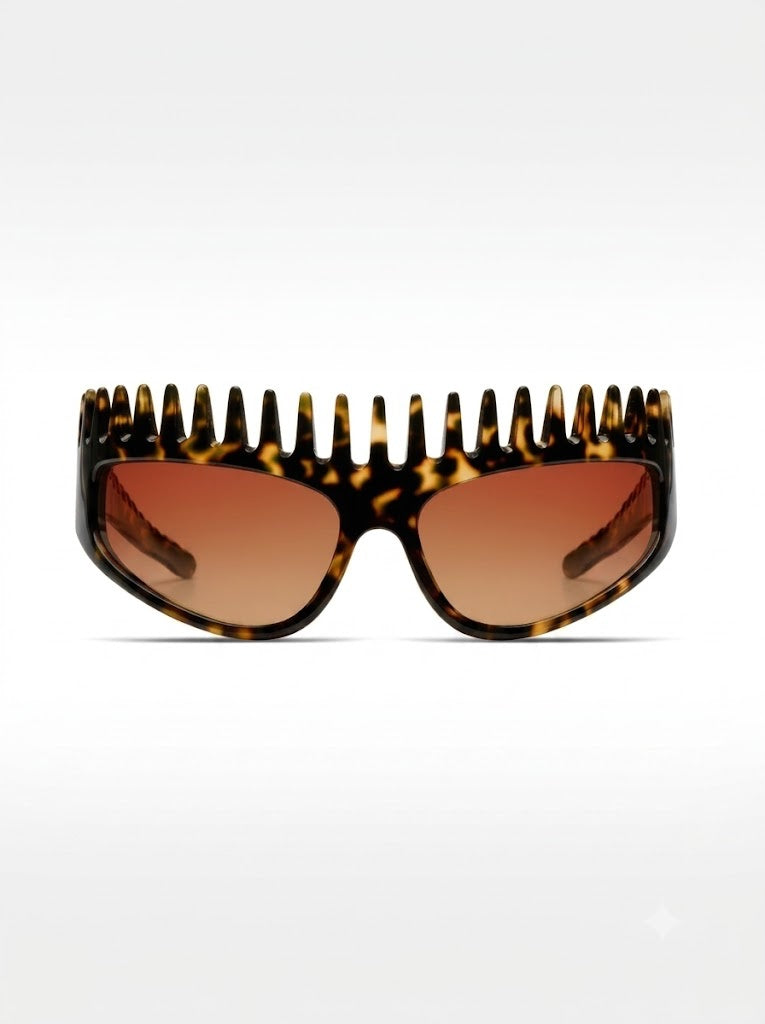 Futuristic Comb-Top Headband Sunglasses
