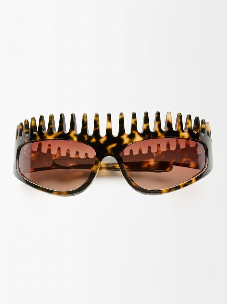 Futuristic Comb-Top Headband Sunglasses
