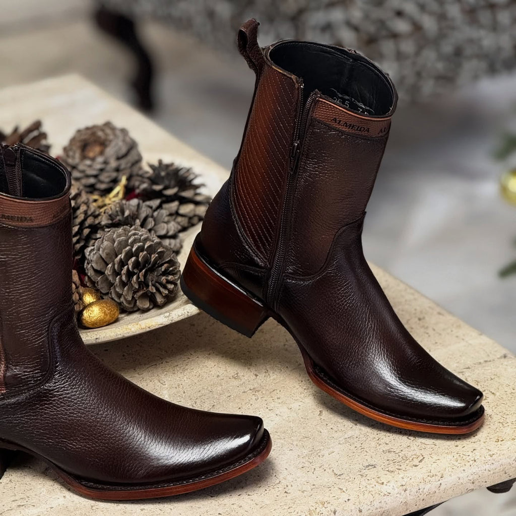 Men's Classic Vintage Cowboy Leather Boots