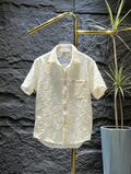 Hollow-Out Embroidered Shirt and Shorts Set