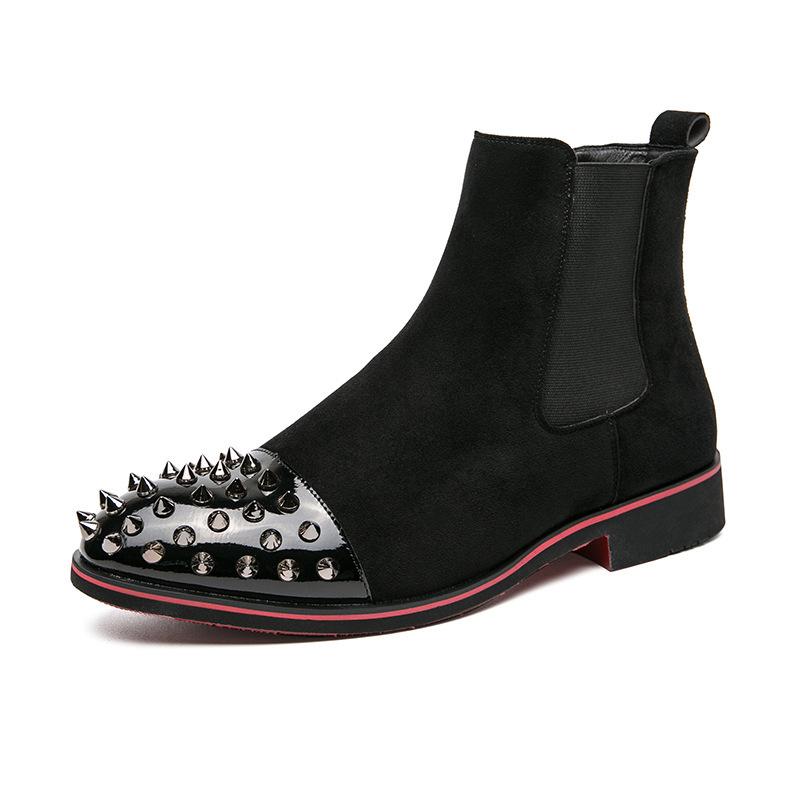Men's Suede Studded Boots