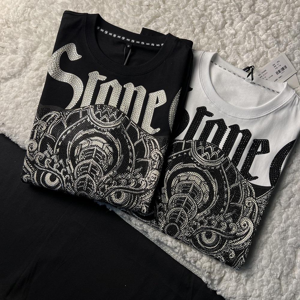 Cotton Rhinestone Tiger Tee