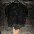 Rhinestone Ripped Pattern T-shirt
