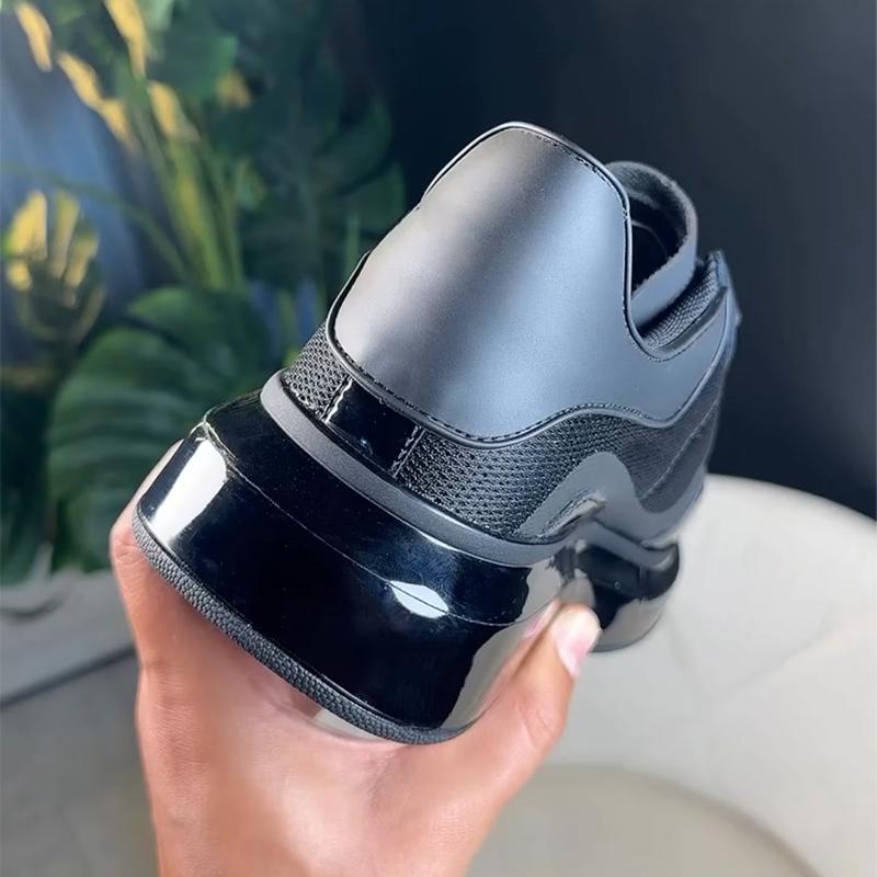 Men's Patent Leather Mesh Air Cushion Sneakers